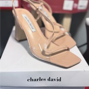 New Charles David Womens Rochelle Heeled Sandals Size 6.5